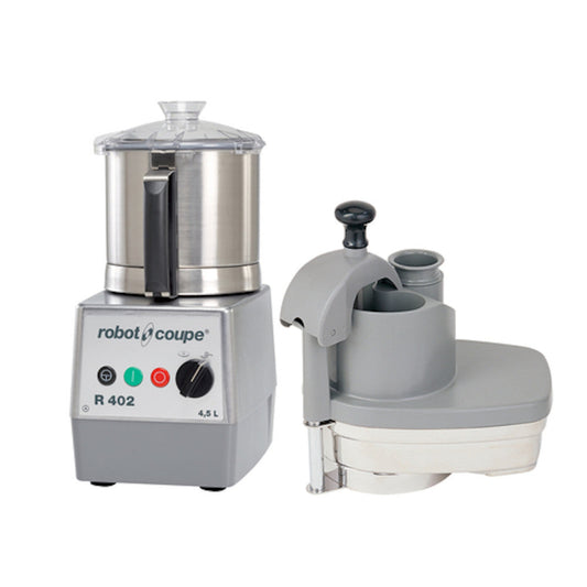 Robot Coupe R402A Combination Continuous Feed Food Processor with 4.5 Qt. Stainless Steel Bowl - RCR402