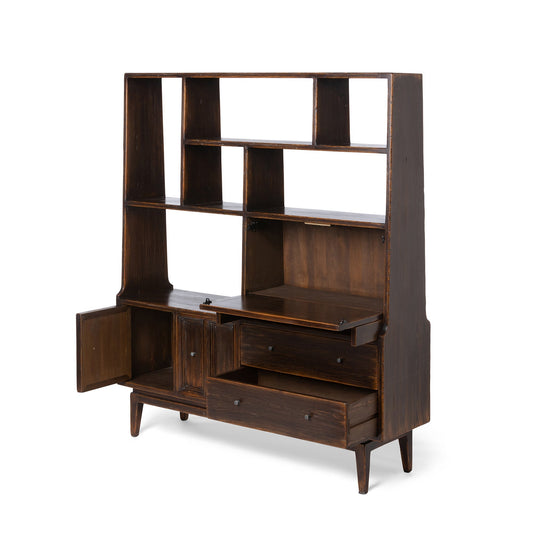 Park Hill Collection Campbell Etagere Cabinet - Versatile Multi-Functional Storage for Home Office & Living Room Decor - EFC26002