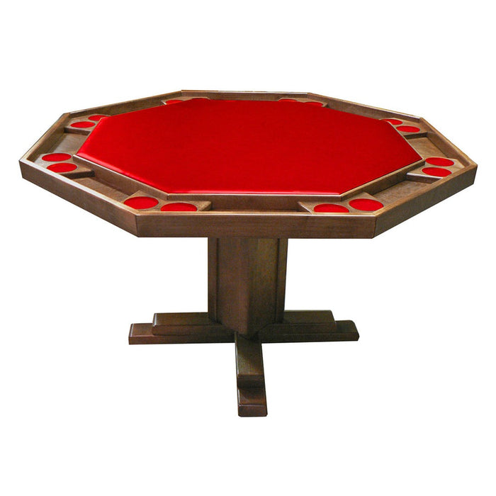 Kestell 57" Octagon Custom Poker Card Table Oak Wood - 86