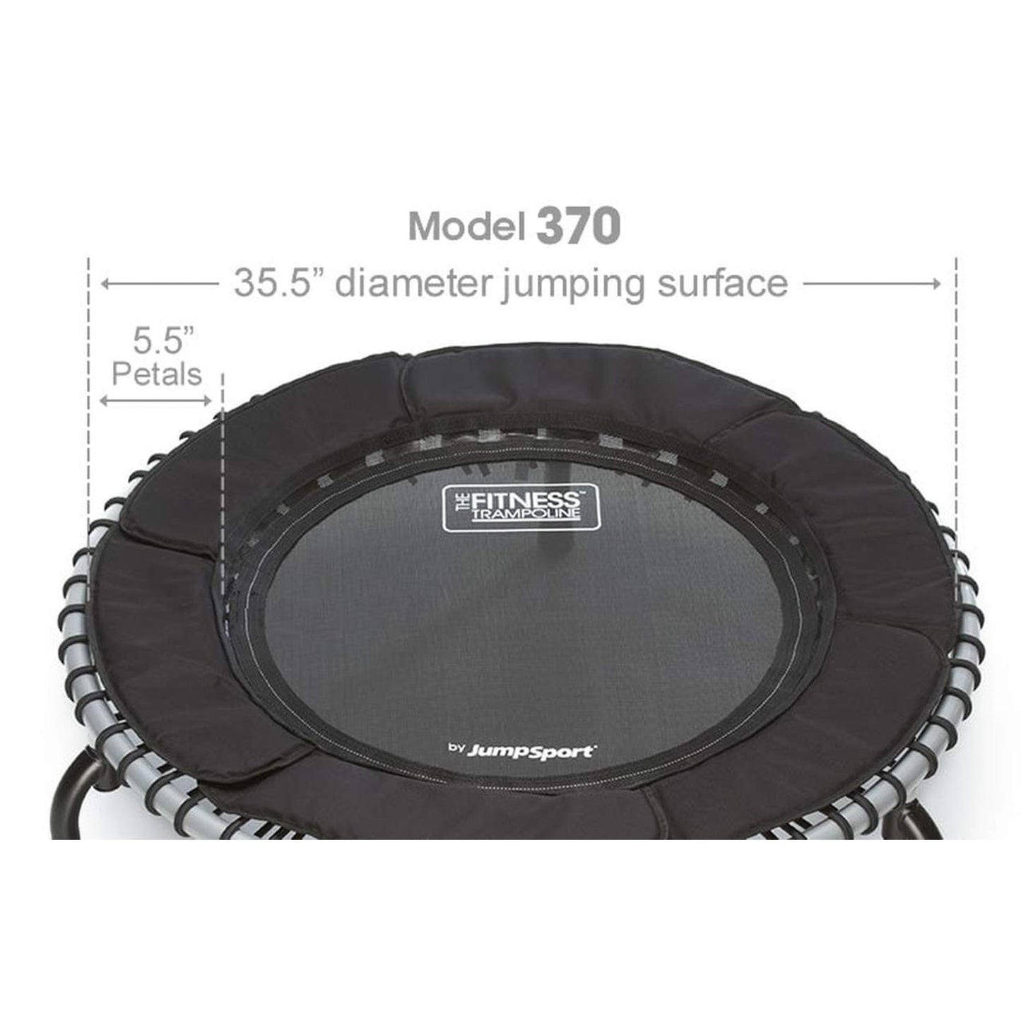 Disc-O-Bed JumpSport 370 Indoor Lightweight 39-Inch Heavy Duty Fitness Trampoline, Black - 250169