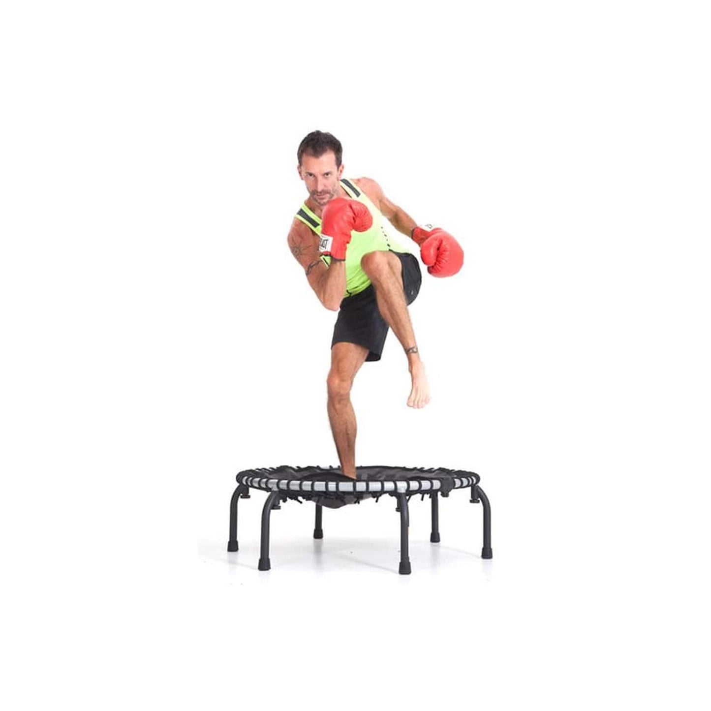 Disc-O-Bed JumpSport 350f Indoor Lightweight 39-Inch Trampoline and Handle Bar Accessory - 250144