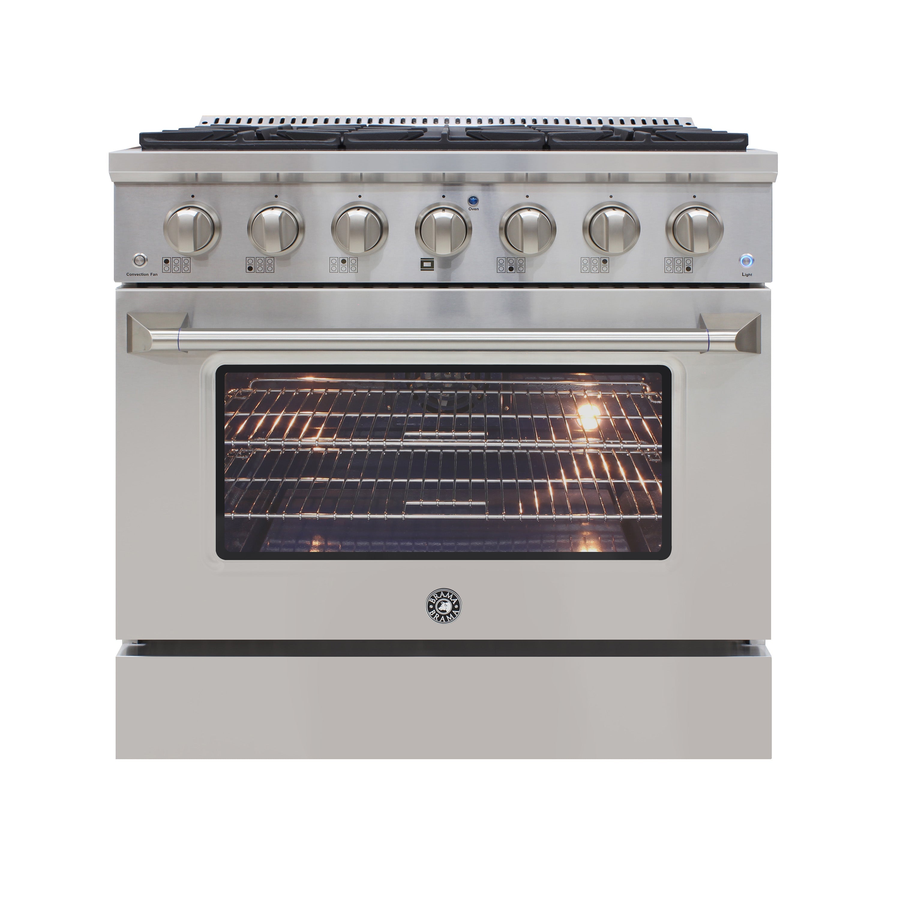 Vinotemp 36" Gas Range and Oven, in Stainless Steel - BR-36SSGG