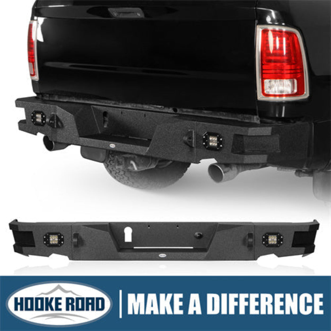 Hooke Road Rear Bumper(09-18 Dodge Ram 1500) - HE.6002