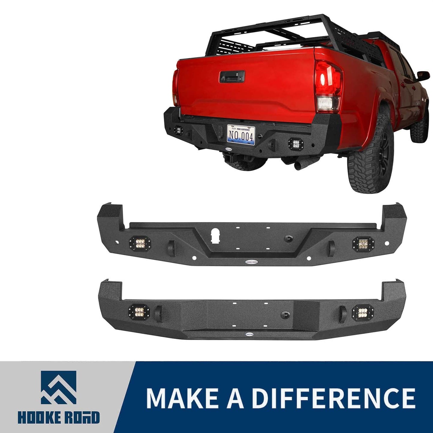Hooke Road Rear Bumper(05-23 Toyota Tacoma) - HE.4200-1&Z01
