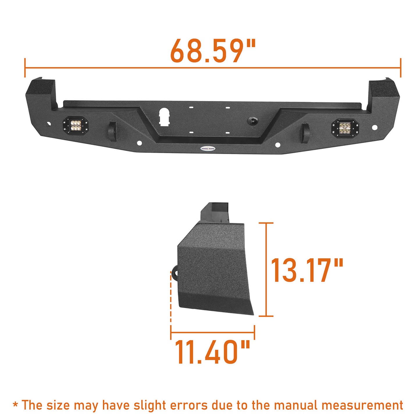 Hooke Road Front & Rear Bumpers Combo(16-23 Toyota Tacoma 3rd Gen) - HE.4202&HE.4200-1