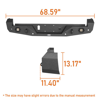 Hooke Road Front & Rear Bumpers Combo(16-23 Toyota Tacoma 3rd Gen) - HE.4202&HE.4200-1