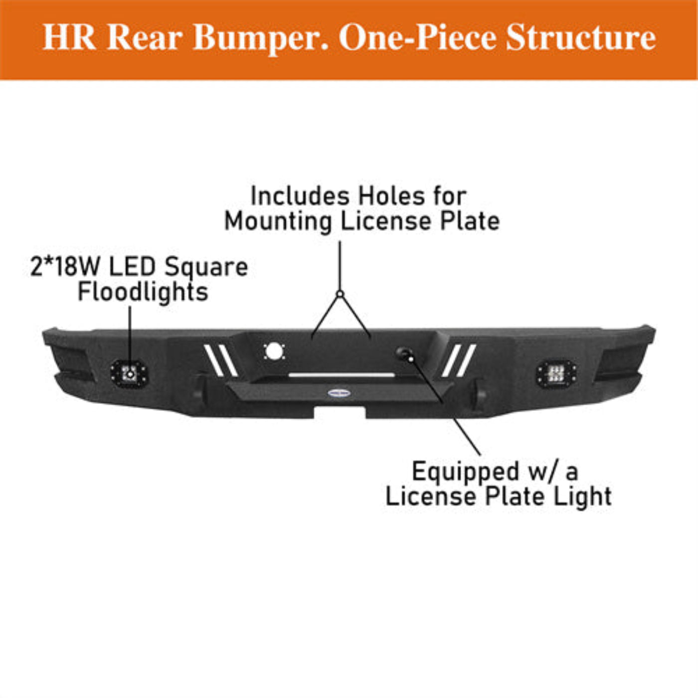 Hooke Road Rear Bumper(02-08 Ram 1500) - HE.6504
