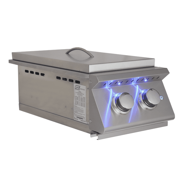 Renaissance Cooking Systems PREMIER DOUBLE SIDE BURNER W/BLUE LED LIGHTS RJCSSBL