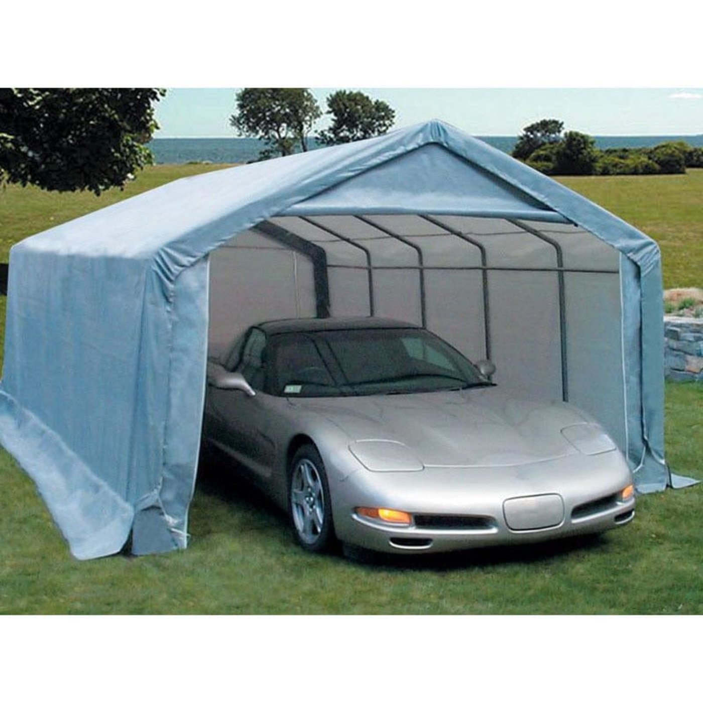 Rhino Shelter Garage (House Style) 10’W x 20’L x 8’H - GA102008HGN