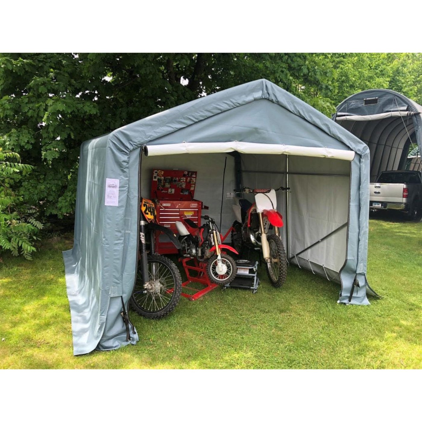 Rhino Shelter Storage Shed 10’W x 10’L x 8’H (House) - SH101008HGN