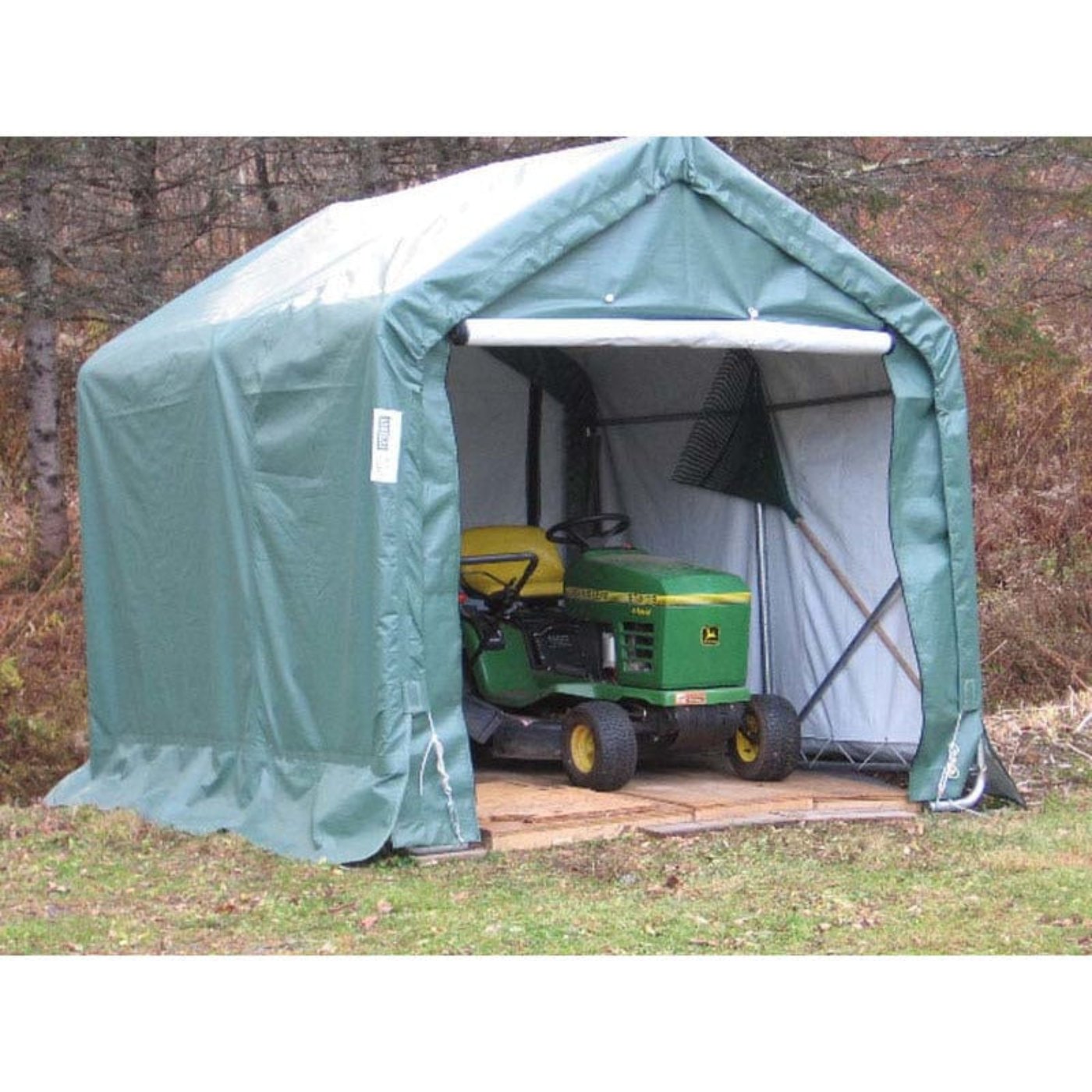 Rhino Shelter Storage Shed 8’W x 8’L x 8’H (House Style) - SH080808HGN