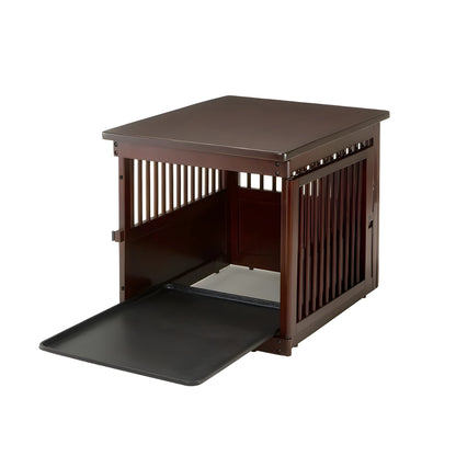 Richell Large End Table, Wooden Dog Crate Kennel - 94917