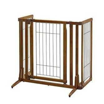 Freestanding Dog Pet Gate With Door - Richell Premium Plus - 94193