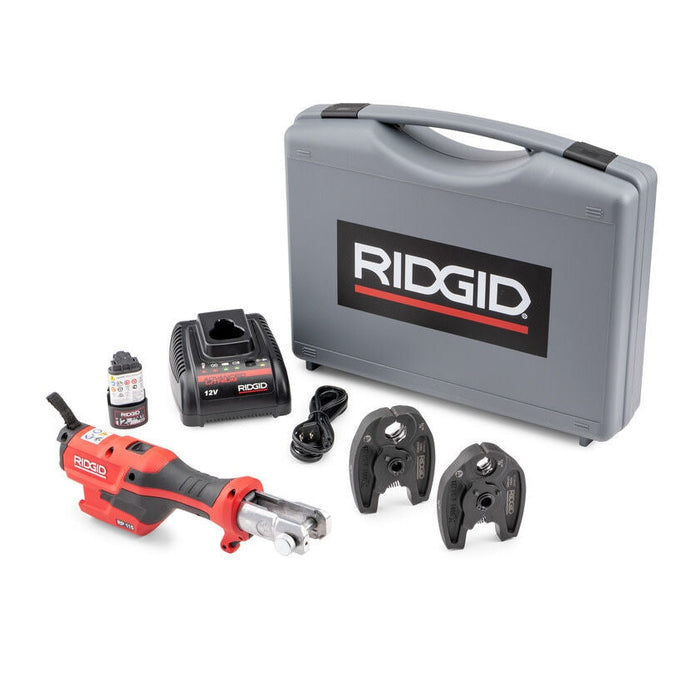 Ridgid RP 115 Mini Press Tool Battery Kit with Pro-press Jaws 1/2in-3/4in - 72553