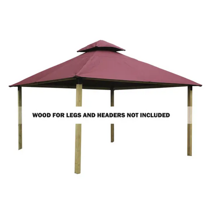 GREE Riverstone Industries ACACIA AGK12-SD 12 sq. ft. Gazebo Roof Framing And Mounting Kit with Sundura Canopy