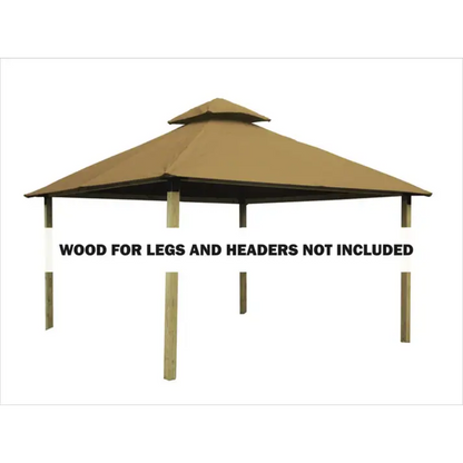 GREE Riverstone Industries ACACIA AGK12-SD 12 sq. ft. Gazebo Roof Framing And Mounting Kit with Sundura Canopy