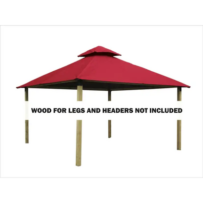 GREE Riverstone Industries ACACIA AGK12-SD 12 sq. ft. Gazebo Roof Framing And Mounting Kit with Sundura Canopy