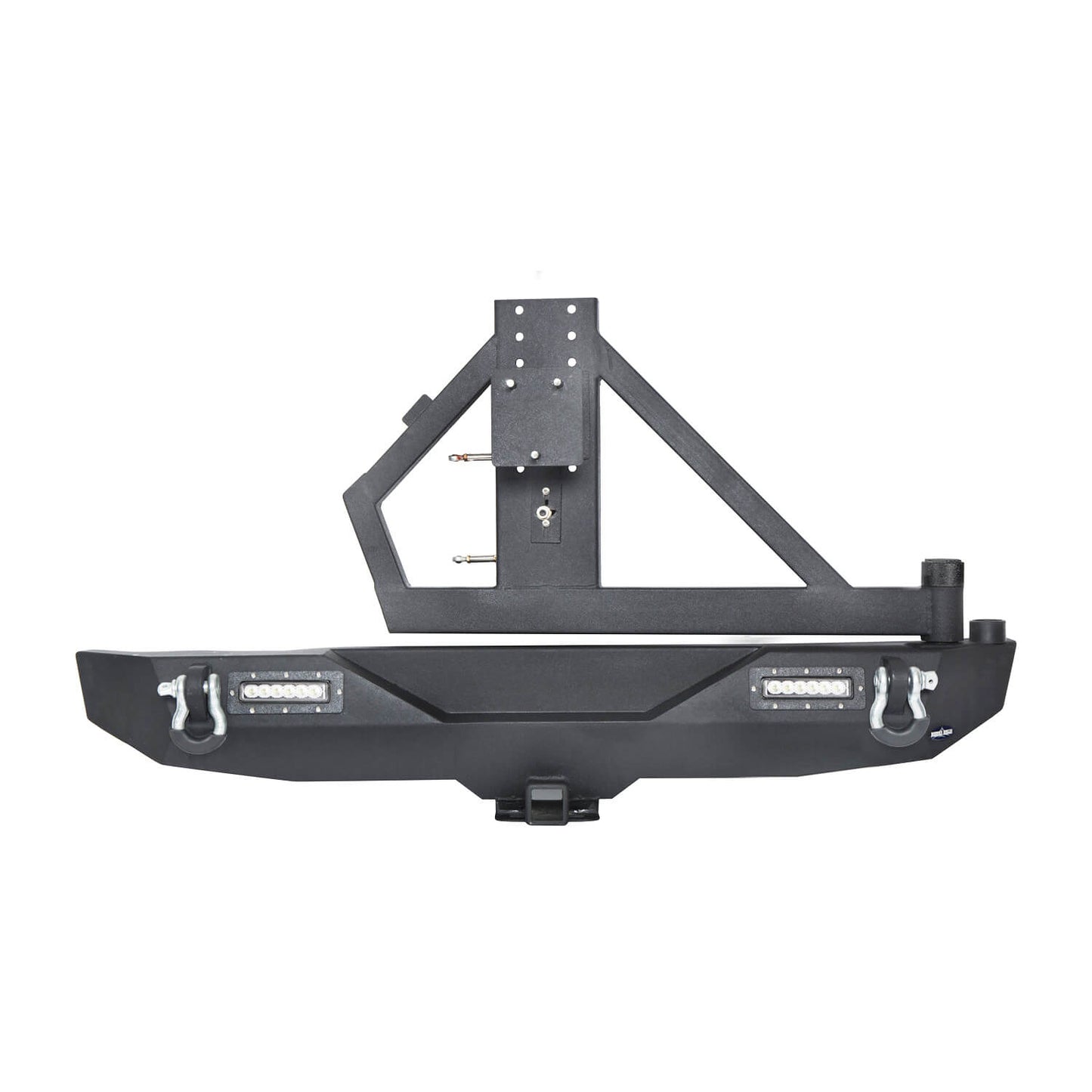 Hooke Road Rock Crawler Stubby Front Bumper & Different Trail Rear Bumper w/Tire Carrier Combo(07-18 Jeep Wrangler JK JKU) - HE.2055+HE.2028A+HE.2028B