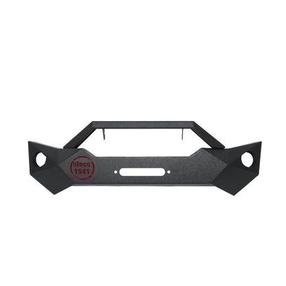 Hooke Road Rock Crawler Stubby Front Bumper & Different Trail Rear Bumper w/Tire Carrier Combo(07-18 Jeep Wrangler JK JKU) - HE.2055+HE.2028A+HE.2028B