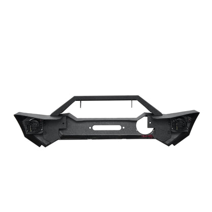 Hooke Road Rock Crawler Stubby Front Bumper & Different Trail Rear Bumper w/Tire Carrier Combo(07-18 Jeep Wrangler JK JKU) - HE.2055+HE.2028A+HE.2028B