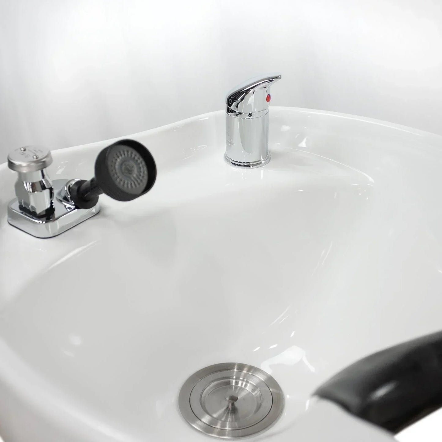 ARON II SHAMPOO BACKWASH UNIT WITH UPC CERTIFIED FAUCET - HON-BWSH-2929-WHT-KIT
