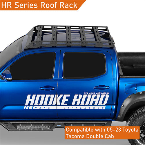 Roof Rack Top Carrier for 2005-2023 Toyota Tacoma Double Cab - Hooke Road - HE.4224-S