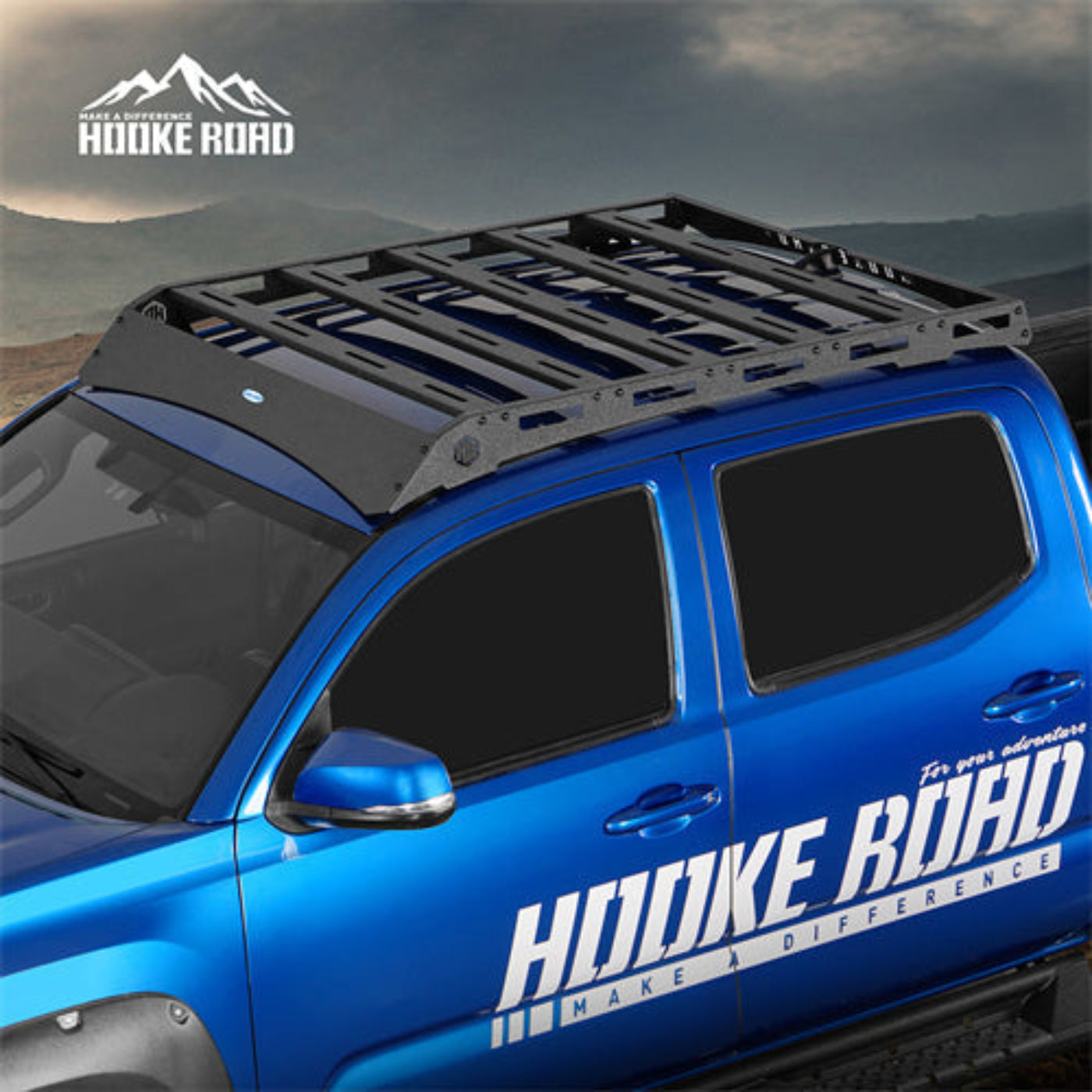 Roof Rack Top Carrier for 2005-2023 Toyota Tacoma Double Cab - Hooke Road - HE.4224-S