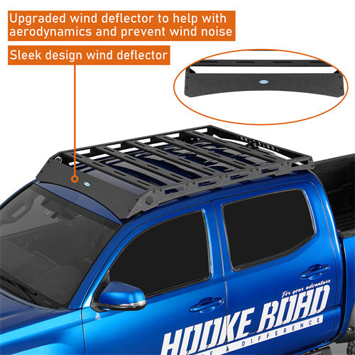 Roof Rack Top Carrier for 2005-2023 Toyota Tacoma Double Cab - Hooke Road - HE.4224-S