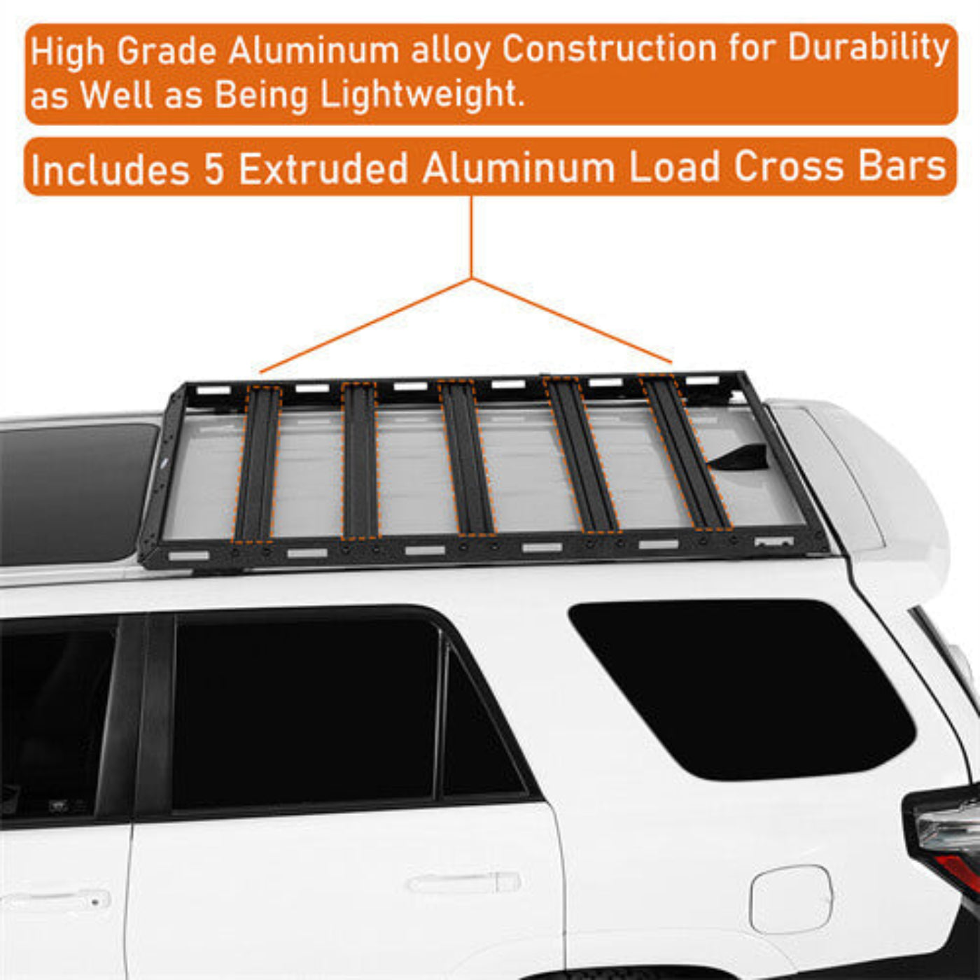 Overland Aluminum 3/4 Roof Rack For 2010-2024 Toyota 4Runner - Hooke Road - HE.9806-S