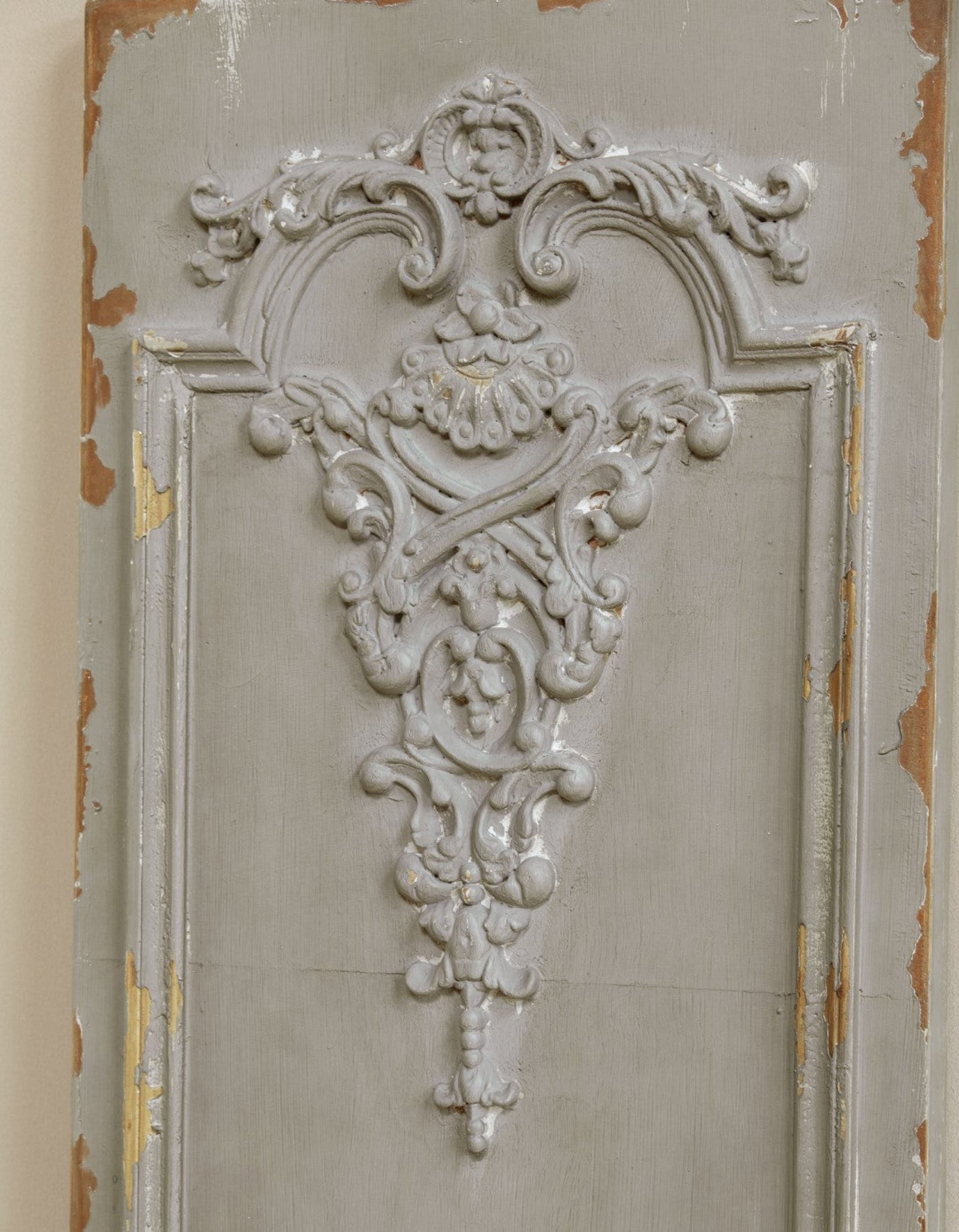 Park Hill Collection Aged Grey Wall Panel - Distressed Slate Finish, Art Nouveau Design for Stunning Layered Decor - EWR90453