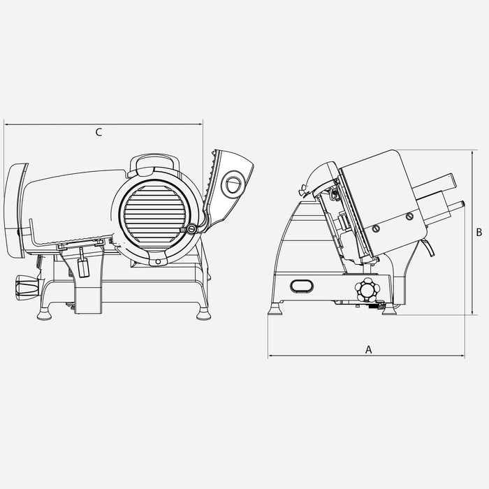 Berkel - Red Line 250 115 W Red, Black, White Electric Food Slicer | RSEGM0U000000