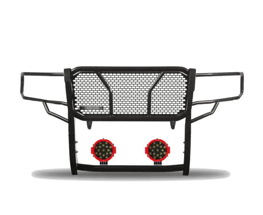 RU-DOSP07-B-PLR Black Horse Rugged Heavy Duty Grille Guard Kit - BLKRUDOSP07BP