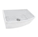 Ruvati 33 inch Fireclay White Farmhouse Kitchen Sink Curved Apron-Front Single Bowl - RVL2398WH