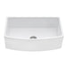 Ruvati 33 inch Fireclay White Farmhouse Kitchen Sink Curved Apron-Front Single Bowl - RVL2398WH