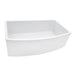 Ruvati 33 inch Fireclay White Farmhouse Kitchen Sink Curved Apron-Front Single Bowl - RVL2398WH