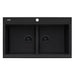 Ruvati epiGranite 34" epiGranite Topmount Workstation Ledge Granite Composite Kitchen Sink - Midnight Black - RVG1350BK