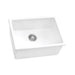 Ruvati Fiamma 24-inch Fireclay Undermount / Drop-in Topmount Kitchen Sink Single Bowl in White - RVL2420WH