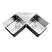 Ruvati Gravena 44″ Double Bowl Corner Butterfly Undermount Kitchen Sink 16 Gauge - RVH8400