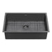 Ruvati Terraza 27-inch Undermount Gunmetal Black Stainless Steel Kitchen Sink 16 Gauge Single Bowl RVH6127BL