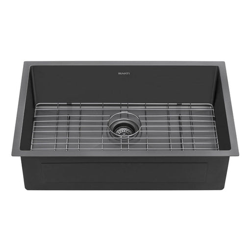 Ruvati Terraza 33-inch Undermount Gunmetal Black Stainless Steel Kitchen Sink 16 Gauge Single Bowl - RVH6433BL