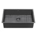 Ruvati Terraza 33-inch Undermount Gunmetal Black Stainless Steel Kitchen Sink 16 Gauge Single Bowl - RVH6433BL