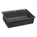 Ruvati Terraza 33 x 22 inch Gunmetal Black Stainless Steel Drop-in Topmount Kitchen Sink 16 Gauge Single Bowl - RVH5005BL