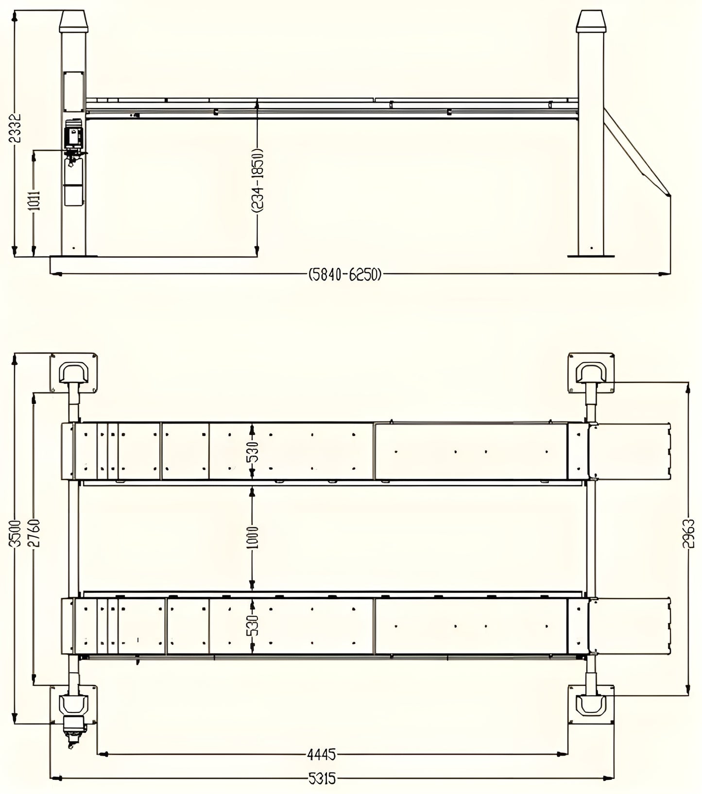 Katool Heavy Duty 4-Post Alignment Lift 15,000lbs (Rolling Jack Included) - KT-4H150