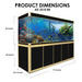 AQUA DREAM 400 GALLON TEMPERED GLASS AQUARIUM BLACK AND GOLD-AD-2300-BK