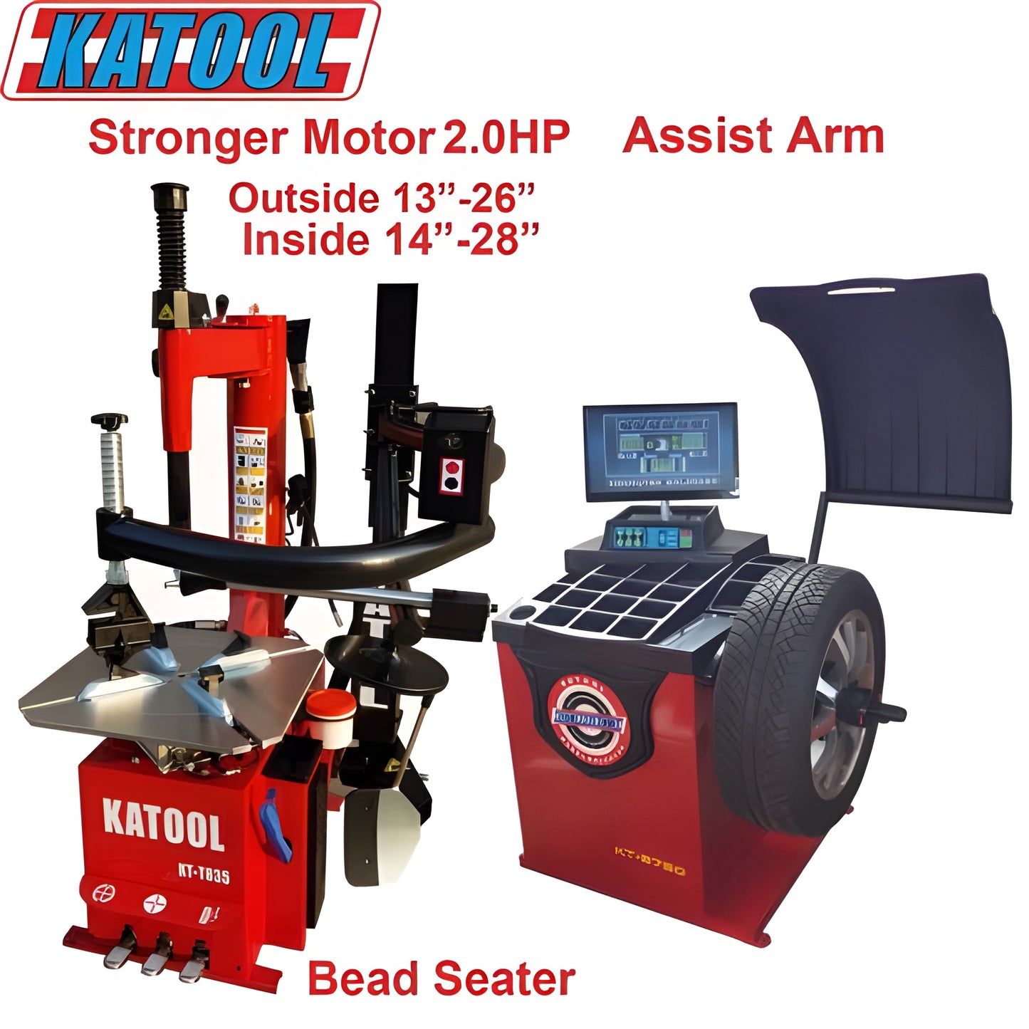 Katool Tire Changer T835 & Wheel Balancer B750 - T835+B750
