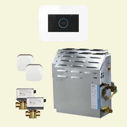 Mr. Steam 15kW Steam Bath Generator with iSteam3 AutoFlush Package in White - S3C1AI3WH
