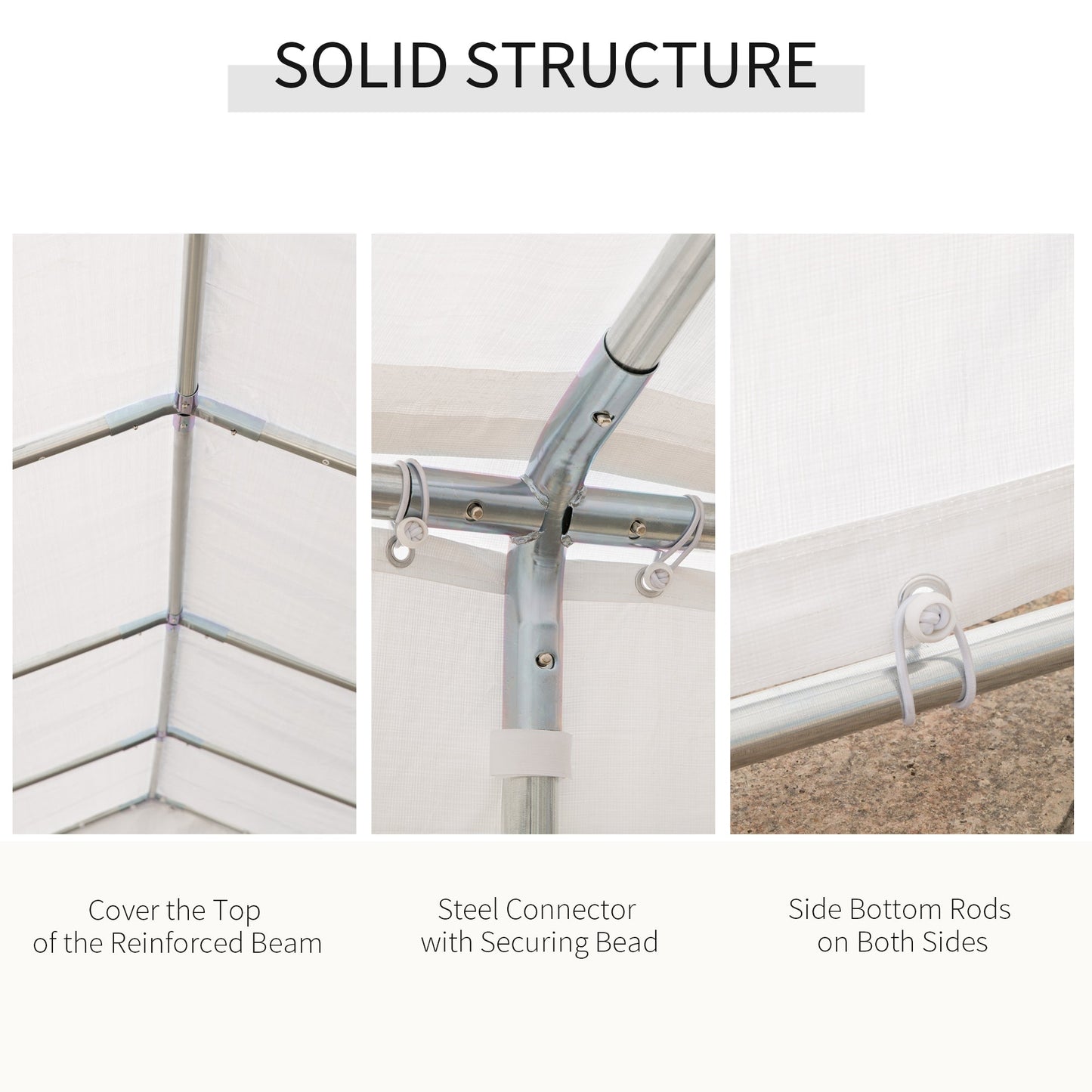 Outsunny 32' x 16' Heavy Duty Party/Wedding Tent with Removable Sidewalls, White - 100110-046W