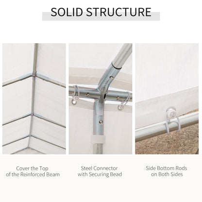 Outsunny 32' x 16' Heavy Duty Party/Wedding Tent with Removable Sidewalls, White - 100110-046W