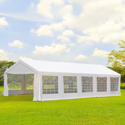 Outsunny 32' x 16' Heavy Duty Party/Wedding Tent with Removable Sidewalls, White - 100110-046W
