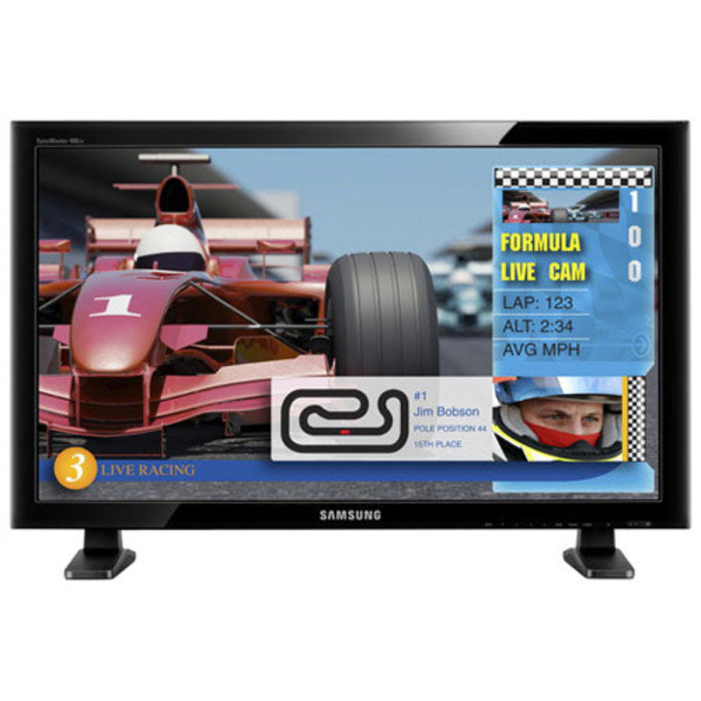 Samsung  LCD TV - Widescreen - Glossy black - 400CX